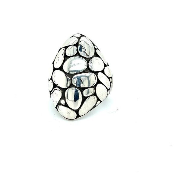 John Hardy Estate Ladies Kali Pebble Marquise Dome Ring Size 6 Silver JH10 - Picture 6 of 13